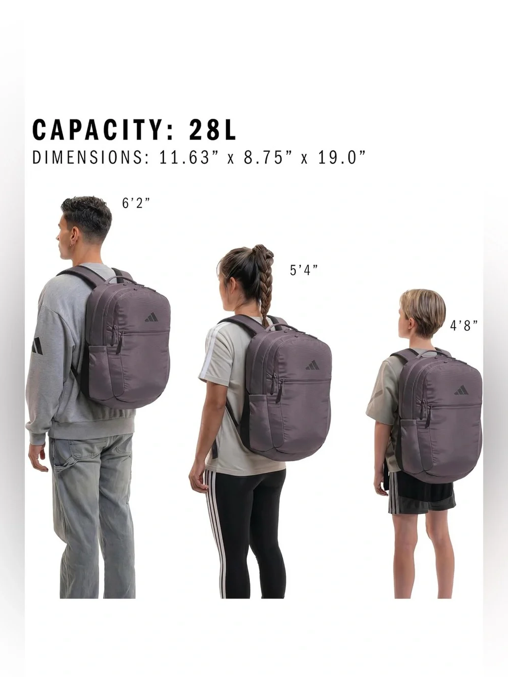 Adidas PHNM School Backpack 28L W/Padded 16-In. Laptop Sleeve.